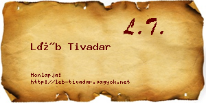 Léb Tivadar névjegykártya